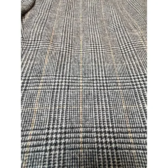 VTG Brooks Brothers EST 100% camel Hair hounds tooth check sport coat 42 XL